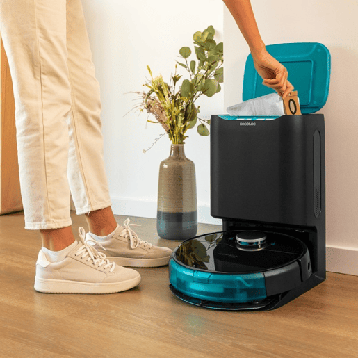 Cecotec Base de esvaziamento automático CONGA HOME 10.000 Compatível com as séries 8000 e 9000. Esvaziamento automático do robot. Limpeza higiénica. Armazenamento compacto para os acessórios. Limpeza automática do filtro. Capacidade de 2,5 litros.