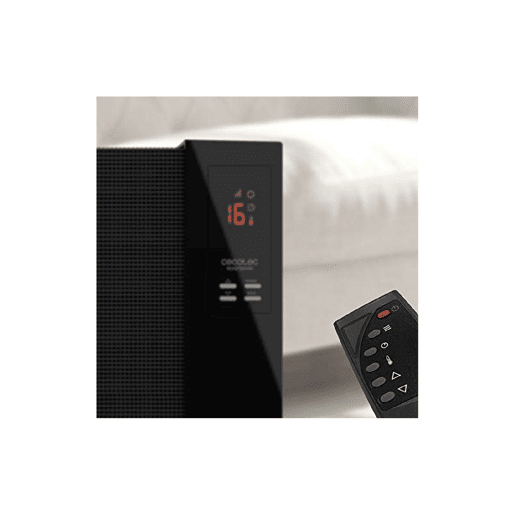 Cecotec Placa radiadora de mica digital 2000 W com termostato regulável e comando à distância.
