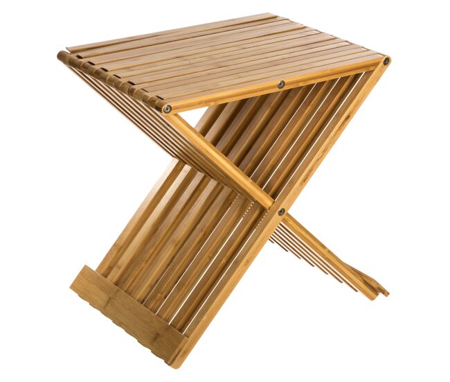 Silla/taburete plegable. color: marrón. dimensiones: 40x32x45cm.