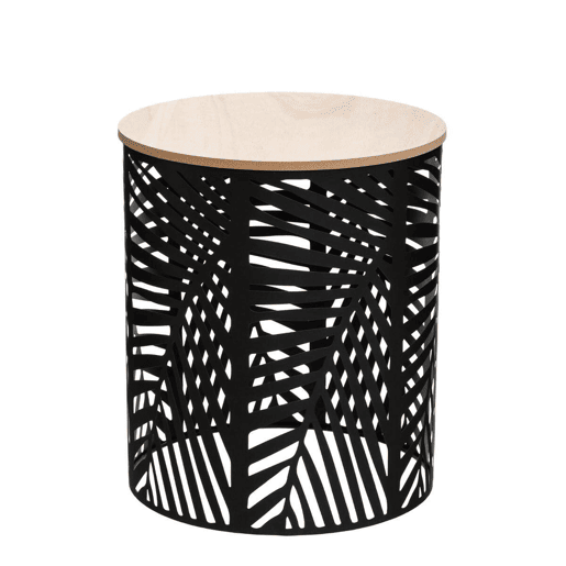 Conjunto de 2 mesas centrais, cor preta. Dimensões S: L. 35 x l. 35 x A. 40 cm m: L. 39 x L. 39 x A. 45 cm Conjunto de 2 mesas centrais, cor preta. Dimensões S: L. 35 x l. 35 x A. 40 cm m: L. 39 x L. 39 x A. 45 cm