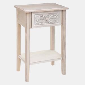 Mesa de cabeceira para completar a sua decoração Cor bege, Dimensões C. 45 x P. 30 x A. 67,5 cm.