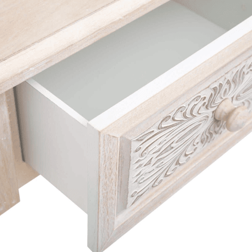 Mesa de cabeceira para completar a sua decoração Cor bege, Dimensões C. 45 x P. 30 x A. 67,5 cm.