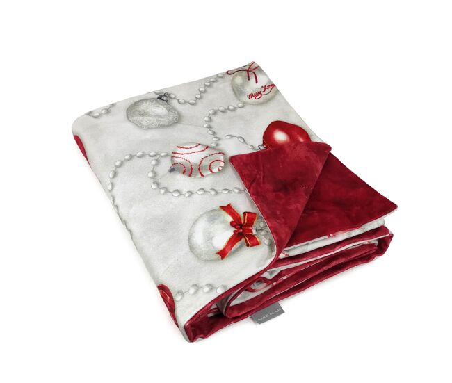 Plaid reversible de terciopelo de navida xmas days 130x170 cm
