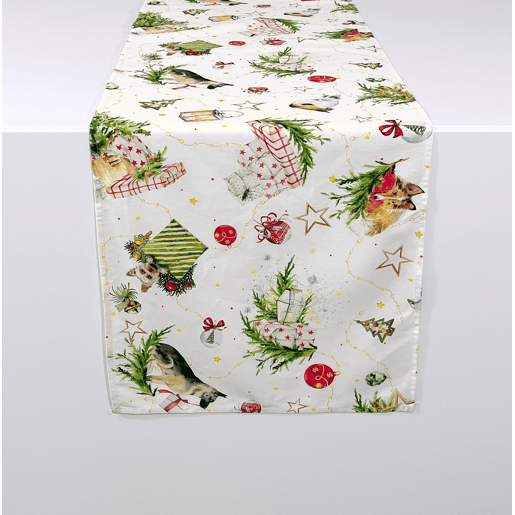 Tapete de mesa de Natal para cachorros 50x150 cm