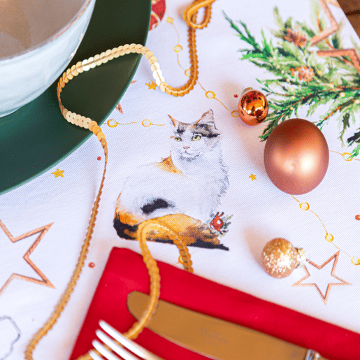 Tapete de mesa de Natal para cachorros 50x150 cm