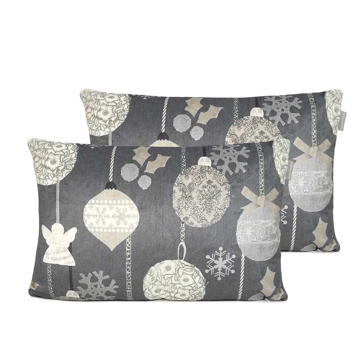 FUNDA DE COJIN DE TERCIOPELO DE NAVIDAD RUSTIC