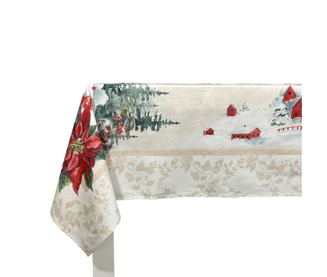 Mantel de navidad chamonix 150x150 cm