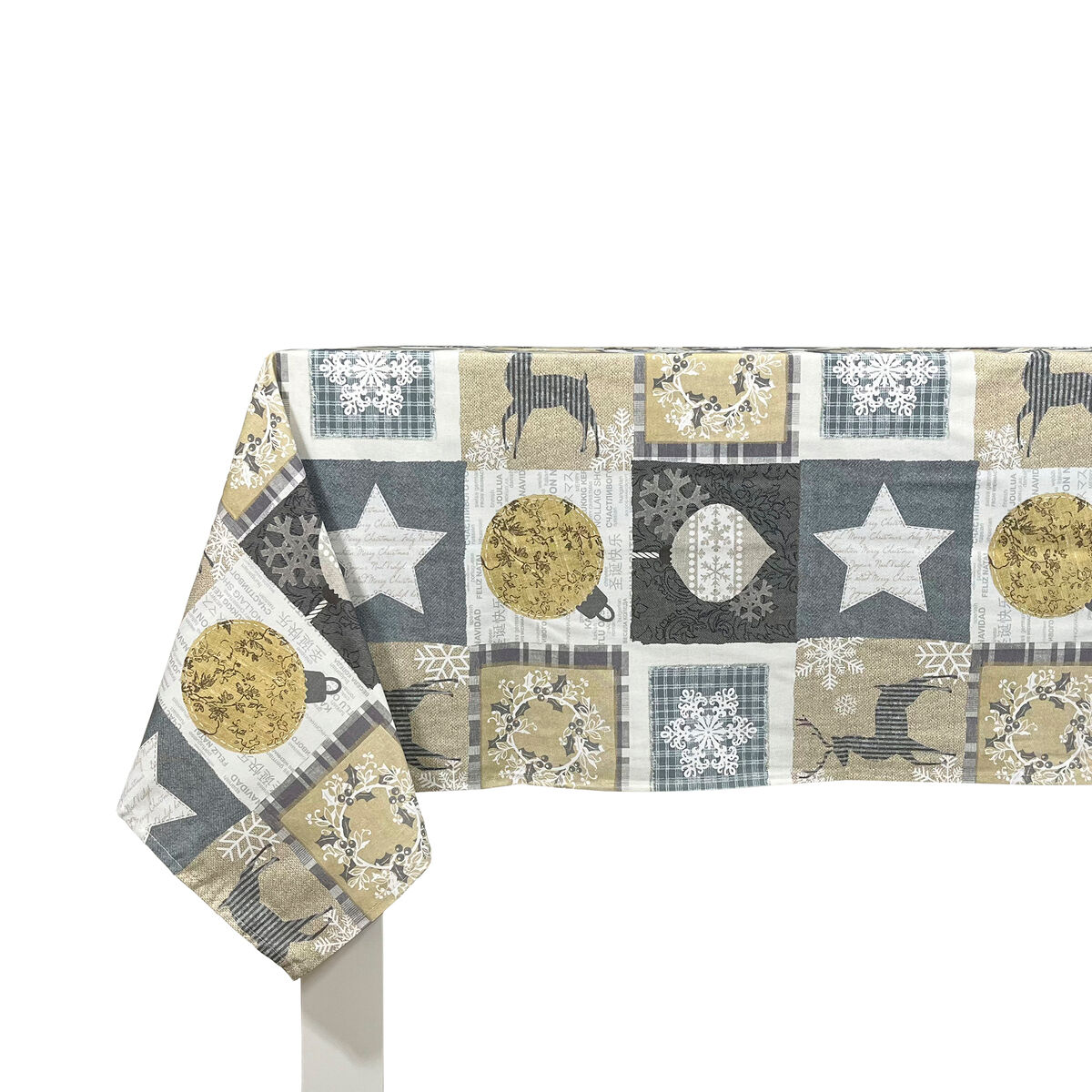 Mantel de navidad rustic 150x150 cm