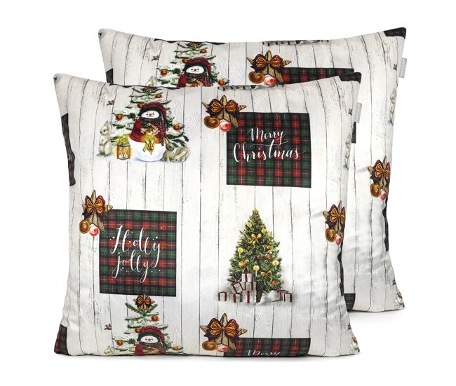 Funda de cojin de terciopelo de navidad holly jolly 60x60 cm (2)
