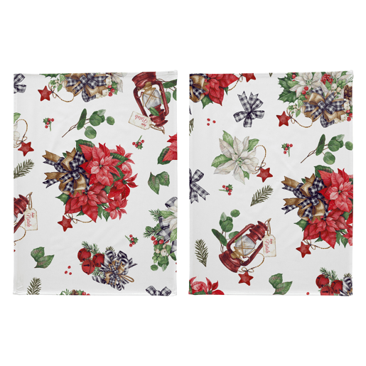 Pack de 2 panos cozinha Natal RIBBON Pack de 2 panos cozinha Natal RIBBON