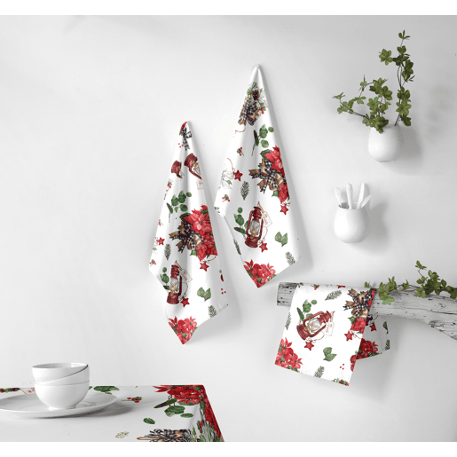 Pack de 2 panos cozinha Natal RIBBON Pack de 2 panos cozinha Natal RIBBON