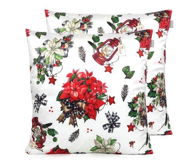 Funda de cojin de terciopelo de navidad ribbon 60x60 cm (2)
