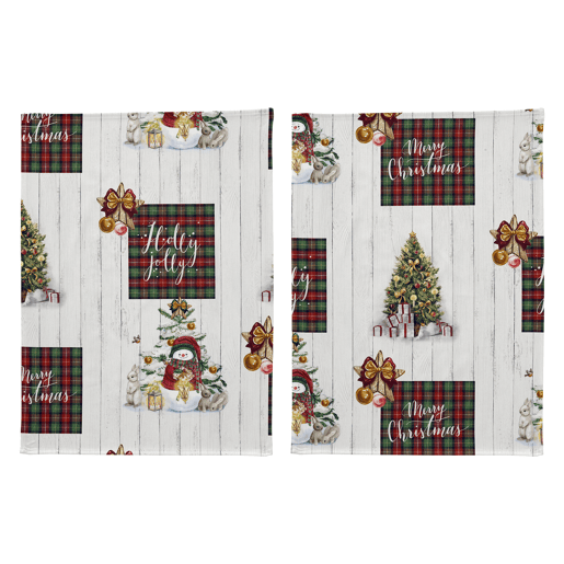 Pack de 2 panos cozinha Natal HOLLY JOLLY