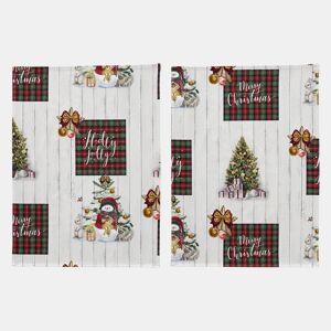 Pack de 2 panos cozinha Natal HOLLY JOLLY