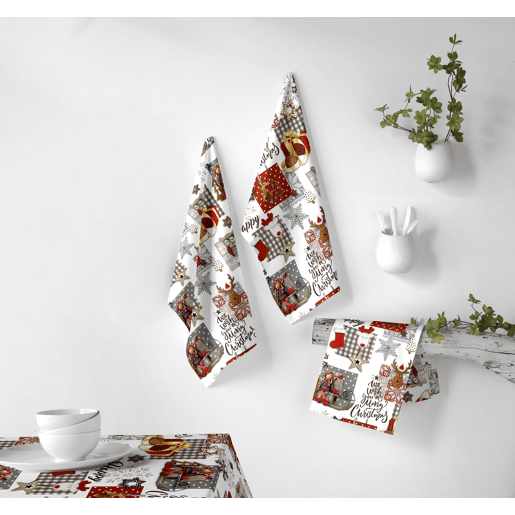 Pack de 2 panos cozinha Natal NAIVE