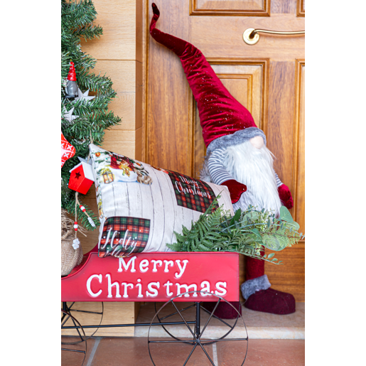 CAPA DE ALMOFADA DE VELUDO DE NATAL HOLLY JOLLY 30x50 cm (2)