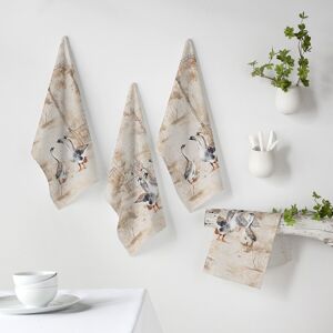 Conjunto de 4 panos de cozinha OCAS cinzentoazul 50x70 cm