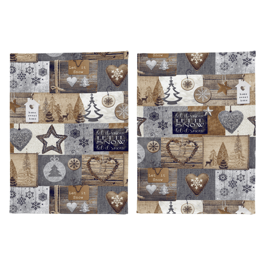 LOTE DE 2 CAPAS DE COZINHA DE NATAL 50x70 cm