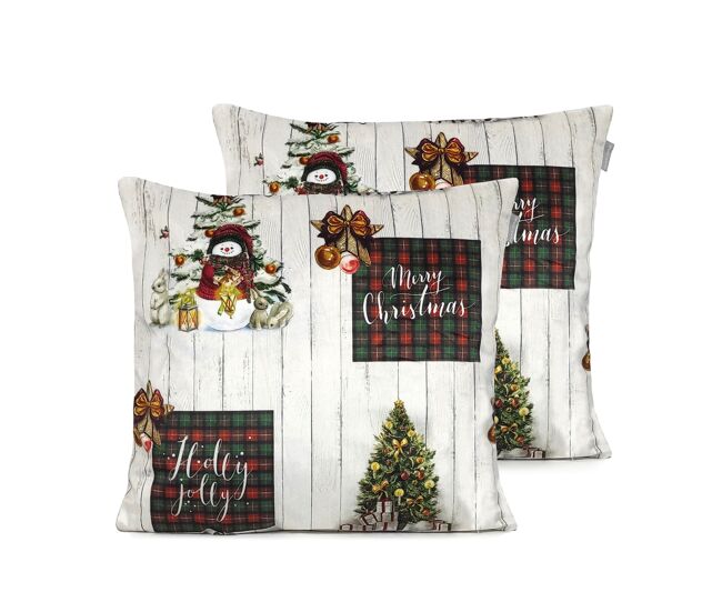 Funda de cojin de terciopelo de navidad holly jolly 45x45 cm (2)