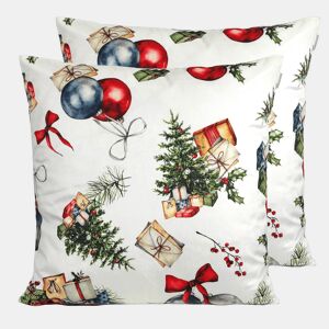 Fronha de almofada de veludo de Natal PRESENTS