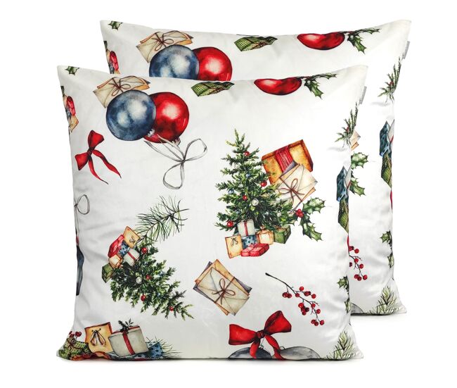 Funda de cojin de terciopelo de navidad presents 60x60 cm (2)