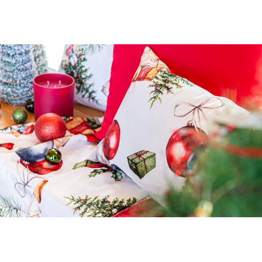 Fronha de almofada de veludo de Natal PRESENTS