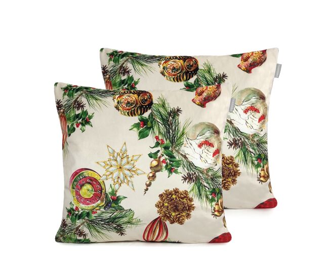 Fudna de cojin de terciopelo de navidad decoration 45x45 cm (2)