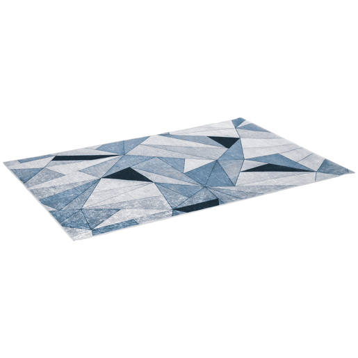 HOMCOM Tapete de Sala de Estar Moderno 230x160cm Tapete Geométrico com Base Antiderrapante para Dormitório Escritório Estúdio Multicor