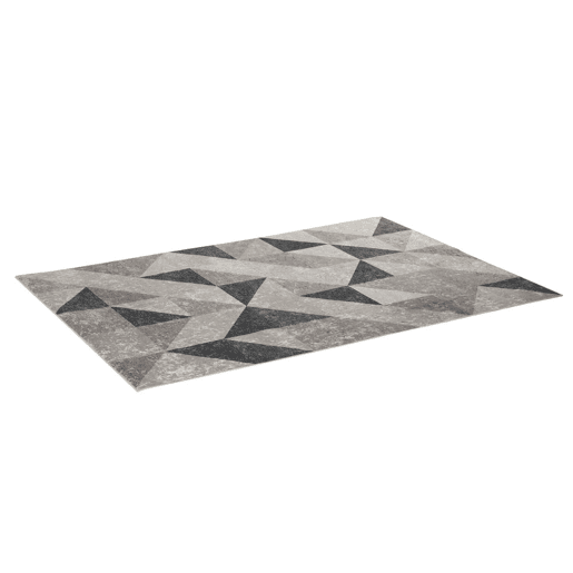 HOMCOM Tapete de Sala de Estar Moderno 230x160cm Tapete Geométrico com Base Antiderrapante para Dormitório Escritório Estúdio Multicor