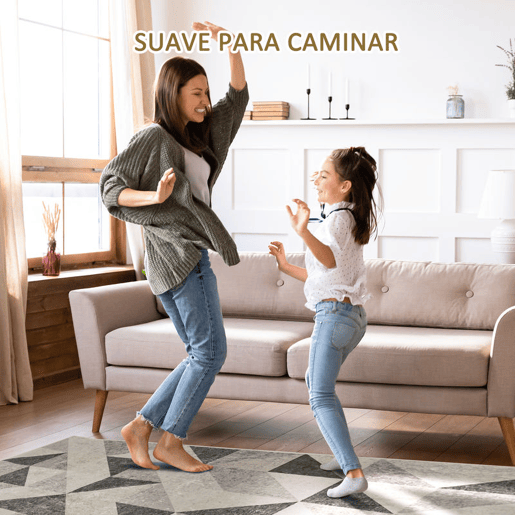HOMCOM Tapete de Sala de Estar Moderno 230x160cm Tapete Geométrico com Base Antiderrapante para Dormitório Escritório Estúdio Multicor