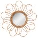 Espejo De Ratán Con Diseño De Una Flor 38x38 Espejo De Ratán Con Diseño De Una Flor 38x38 Beige