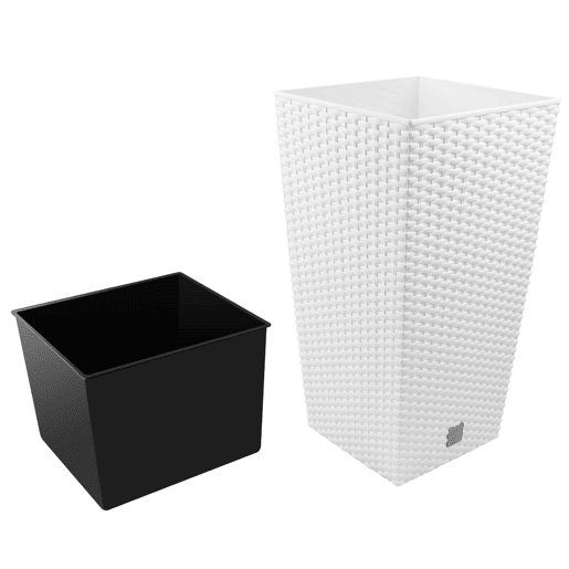 Vaso Rato 91,5 litros com inserção 40 x 40 x 75 cm em branco
