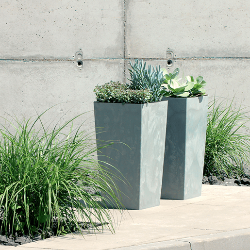 Pote alto 35 l Prosperplast Urbi Square Effect of Plastic with Tank in Antracite, 55 (alto) x 29,5 (largura) x 29,5 (profundo) CMS