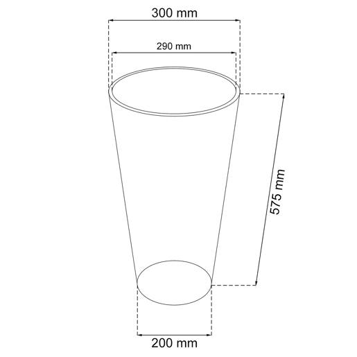 Vaso alto Rato ar 300. 30x57 cm. Branco Vaso alto Rato ar 300. 30x57 cm. Branco