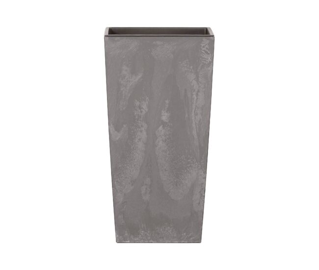 Maceta alta 91,5 l prosperplast urbi square effect de plástico con depósito en color gris claro, 75 (alto) x 40 (ancho) x 40 (profundo) cms