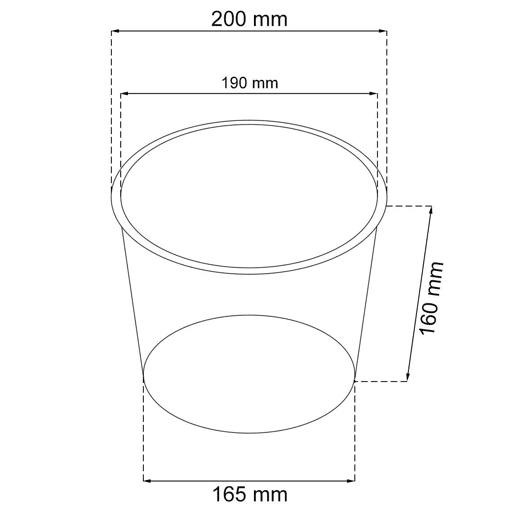 Vaso Rato de 8 L com Inserção 20 x 20 x 38 cm na cor ocre escura