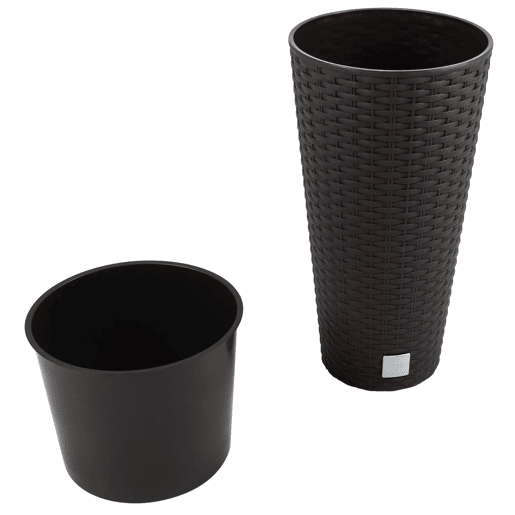 Vaso Rato 64 litros com 40 x 40 x 76,3 cm na cor ocre escura