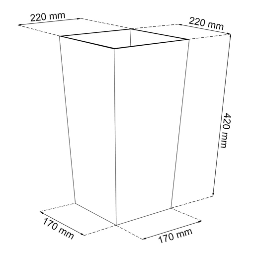 Pote alto 16,3 l Prosperplast Urbi Square Effect of Plastic with Tank em antracite, 42 (alto) x 22 (largura) x 22 (profundo) CMS Pote alto 16,3 l Prosperplast Urbi Square Effect of Plastic with Tank em antracite, 42 (alto) x 22 (largura) x 22 (profundo) CMS