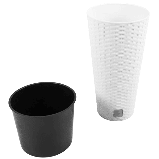 Vaso Rato 64 litro com Inserção 40 x 40 x 76,3 cm em branco Vaso Rato 64 litro com Inserção 40 x 40 x 76,3 cm em branco
