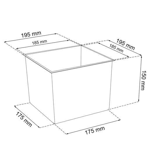 Vaso alto urbi 11,4 litros , plástico, 19,5 x 19,5 x 37,5 cm em cor antracite