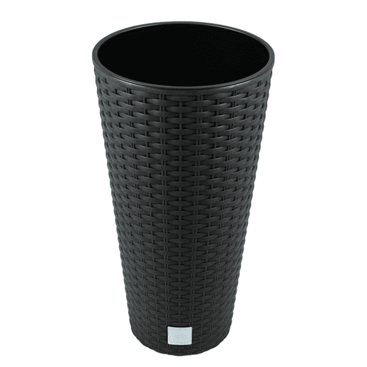 Vaso Rato 15,5 litros 25 x 25 x 47,6 cm em cor antracite