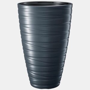 Vaso alto com depósito 43L Maze de plástico na cor antracita 37,5 (longa) x 37,5 (largura) x 57,9 (alta) cm