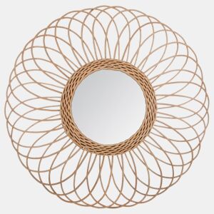 Espelho decorativo em vime D.56 Cm|D. 56,5 X D. 3,7 Cm