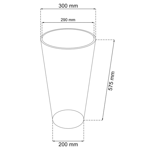 Vaso Rato 27 litros com inserção 30 x 30 x 57,2 cm em branco Vaso Rato 27 litros com inserção 30 x 30 x 57,2 cm em branco