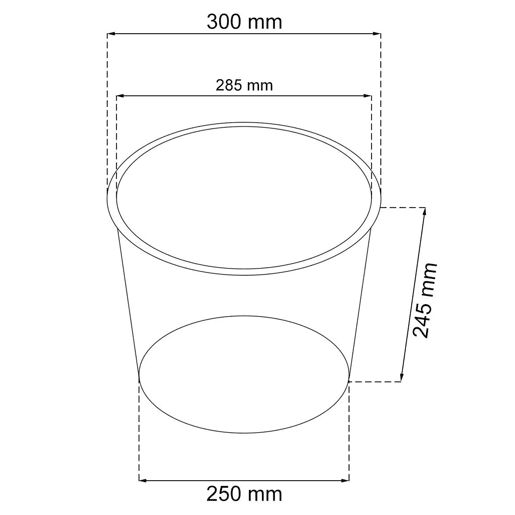Vaso Rato 27 litros com inserção 30 x 30 x 57,2 cm em branco Vaso Rato 27 litros com inserção 30 x 30 x 57,2 cm em branco