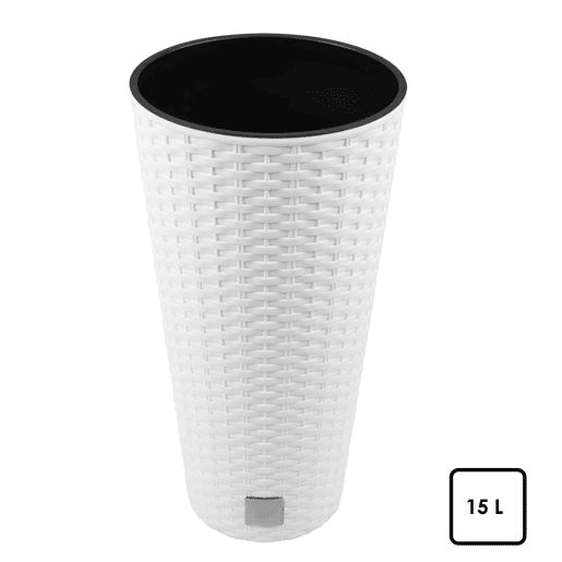 Vaso Rato 27 litros com inserção 30 x 30 x 57,2 cm em branco Vaso Rato 27 litros com inserção 30 x 30 x 57,2 cm em branco