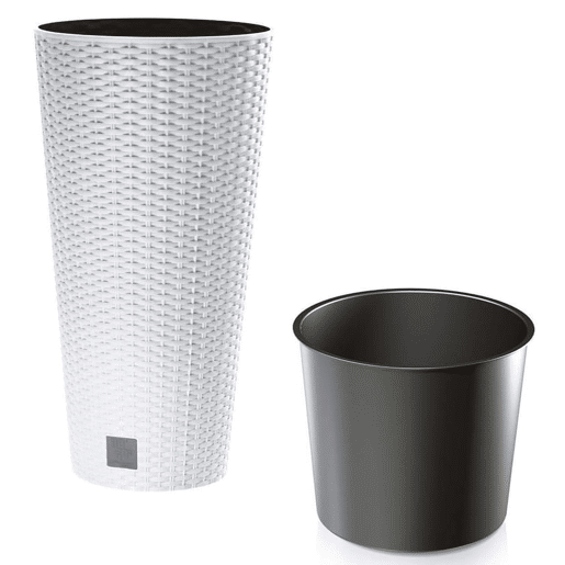 Vaso Rato 27 litros com inserção 30 x 30 x 57,2 cm em branco Vaso Rato 27 litros com inserção 30 x 30 x 57,2 cm em branco