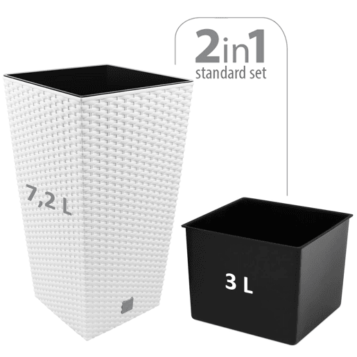 Vaso Rato 7,2 litros 17 X 17 X 32,4 cm cor branco