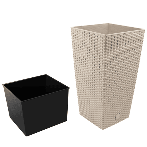 Vaso Rato 7,2 litros 17 X 17 X 32,4 cm cor beige Vaso Rato 7,2 litros 17 X 17 X 32,4 cm cor beige