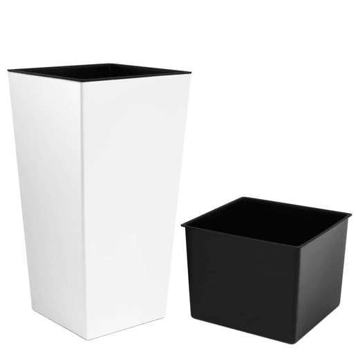 Vaso Zanvic Urbi 26,6 litros de plástico de potência com linha interior 27 x 27 x 50 cm branco